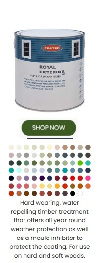 Protek Royal Exterior, wood paint, wood paint colours